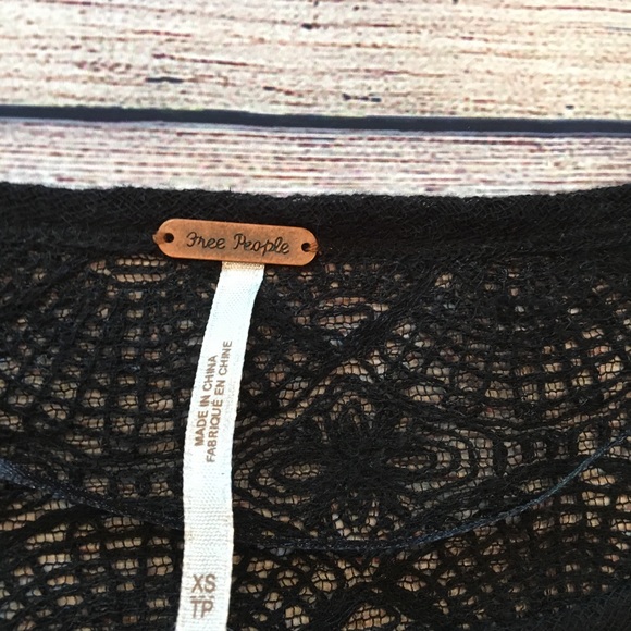 Free People linen blend peplum oversize sweater XS - Picture 2 of 8